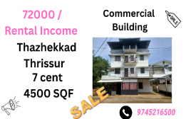 7 cent 4500 SQF 6 Apartments Building  For Sale Thazhekkad,Thommana, Thrissur